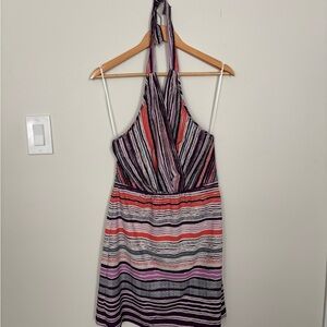 Athleta Striped Halter Neck Dress - Multicolor